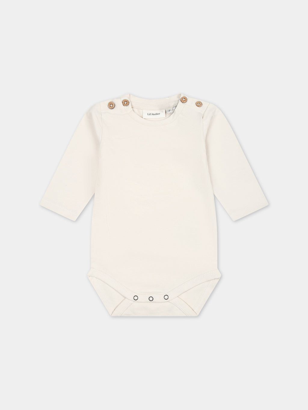 Ivory bodysuit for babykids with logo